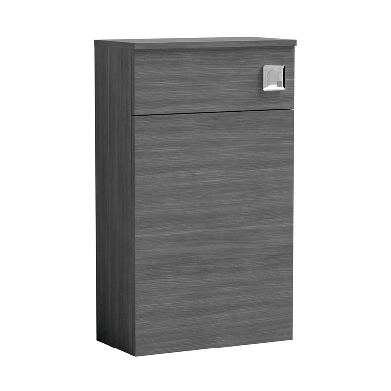 Nuie Athena 500mm Wc Unit Contemporary Anthracite Woodgrain MFC Textured Woodgrain 853x500x235mm