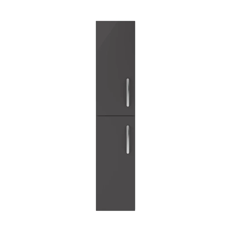 Nuie Athena 300mm Tall Unit (2 Door) Contemporary Gloss Grey MFC Painted Gloss 1433x300x235mm