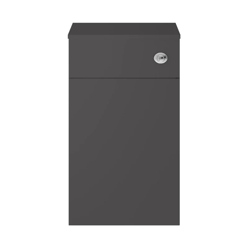 Nuie Athena 500mm Wc Unit Contemporary Gloss Grey MFC Gloss 853x500x235mm