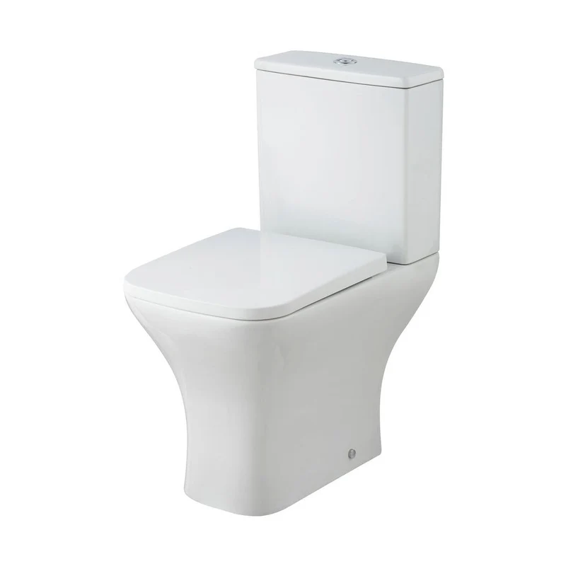 Nuie Ava Pan, Cistern & Seat Contemporary White Vitreous China 790x375x612mm