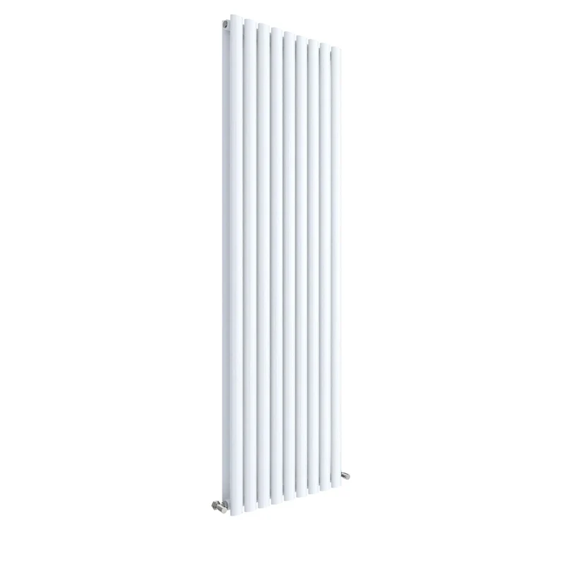 Nuie Revive Vertical Double Panel Radiator 1800 X 528 Contemporary White High Gloss Steel 1800x528x78mm