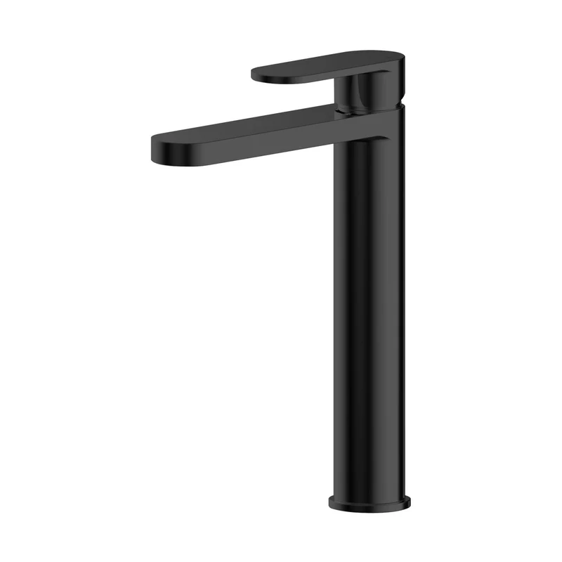 Nuie Binsey High Rise Mono Basin Mixer Contemporary Matt Black Brass 290x52x187mm