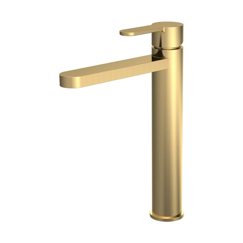 Nuie Arvan High-rise Mono Basin Mixer (no Waste) Contemporary Brushed Brass Brass,plastic 290x52x187mm