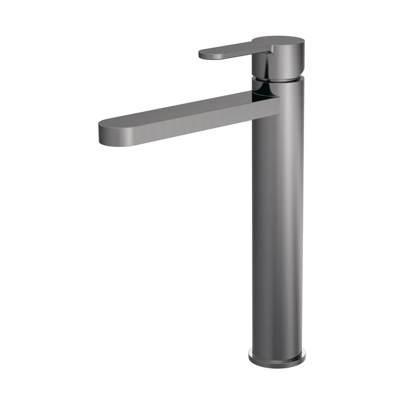 Nuie Arvan High-rise Mono Basin Mixer (no Waste) Contemporary Brushed Pewter Brass,plastic 290x52x187mm