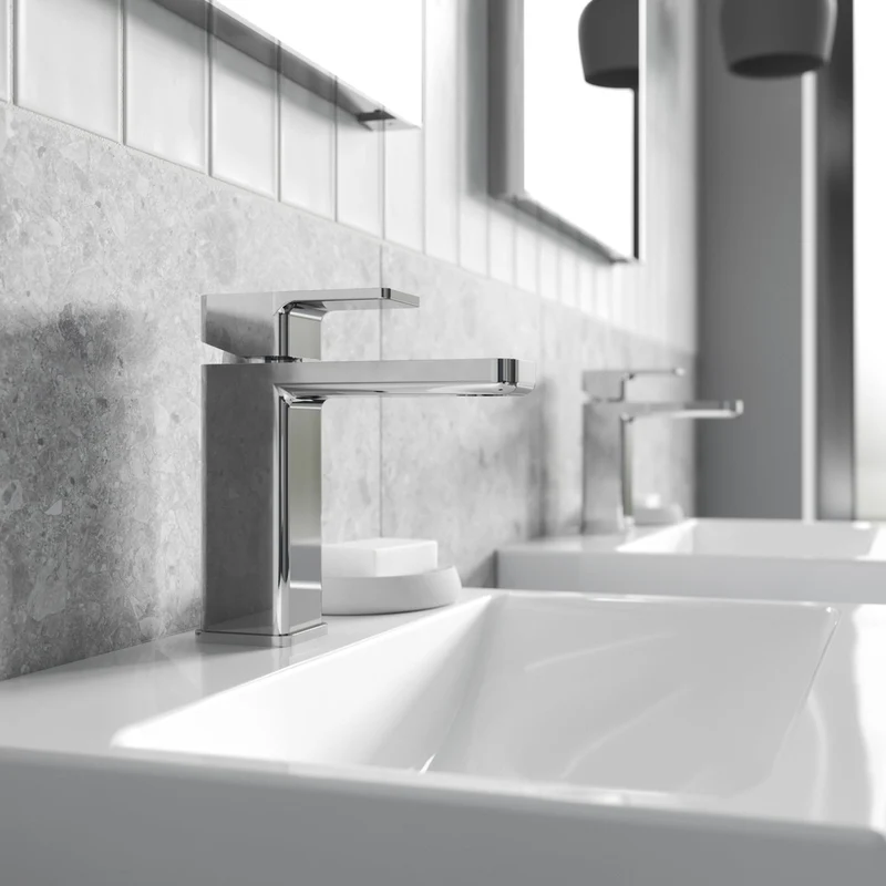 Nuie Windon Mono Basin Mixer With Push Button Waste Contemporary Chrome Brass,plastic 160x50x152mm