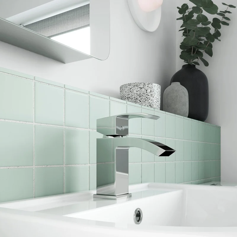 Nuie Vibe Midi Mono Basin Mixer Contemporary Chrome Brass,plastic 180x55x134mm