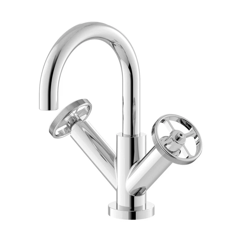 Nuie Revolution Mono Basin Mixer Contemporary Chrome Brass 217x230x175mm