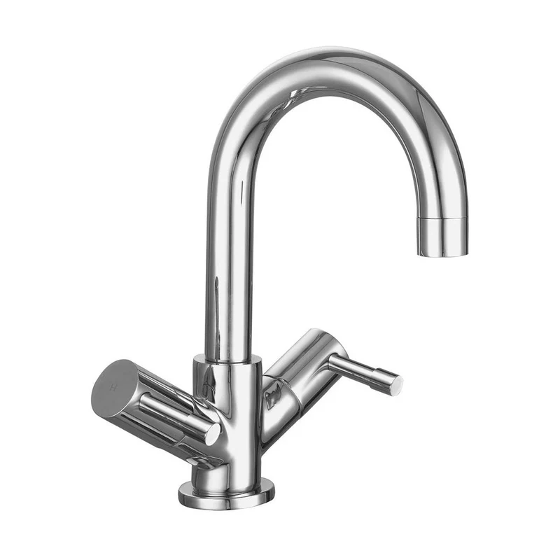 Nuie Series Two Mono Basin Mixer Contemporary Chrome Brass 220x142x162mm