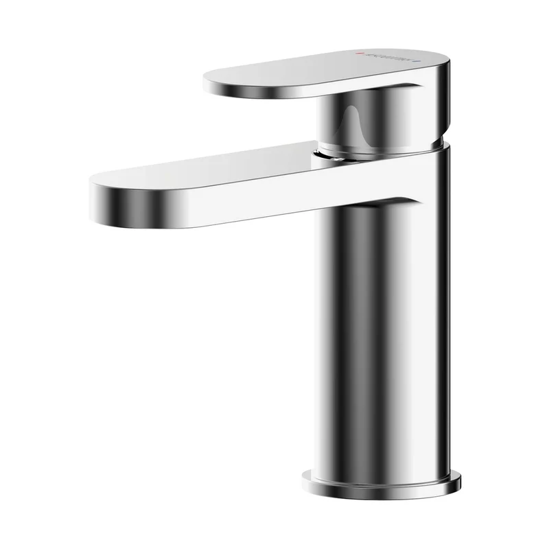 Nuie Binsey Mini Basin Mixer With Push Button Waste Contemporary Chrome Brass,plastic 140x45x125mm