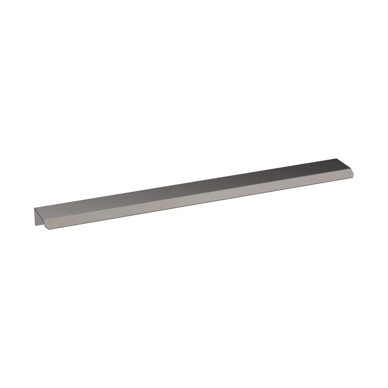 Nuie Finger Pull Handle 300mm Contemporary Brushed Pewter Aluminium 17x300x36mm