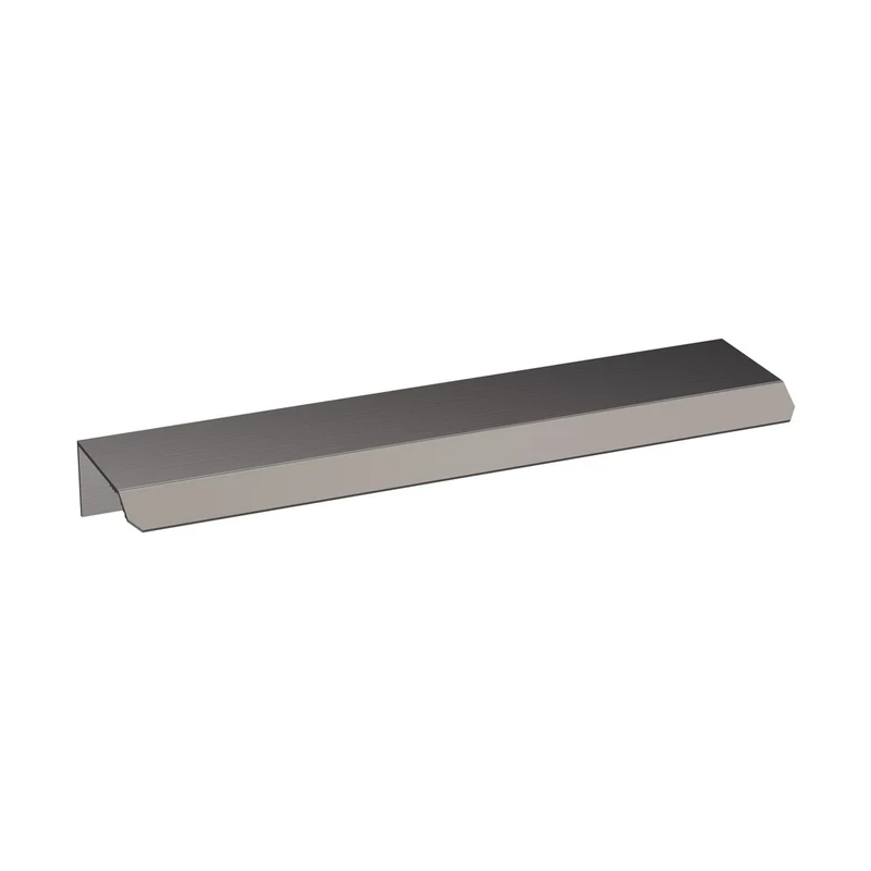 Nuie Finger Pull Handle 150mm Contemporary Brushed Pewter Aluminium 17x150x36mm
