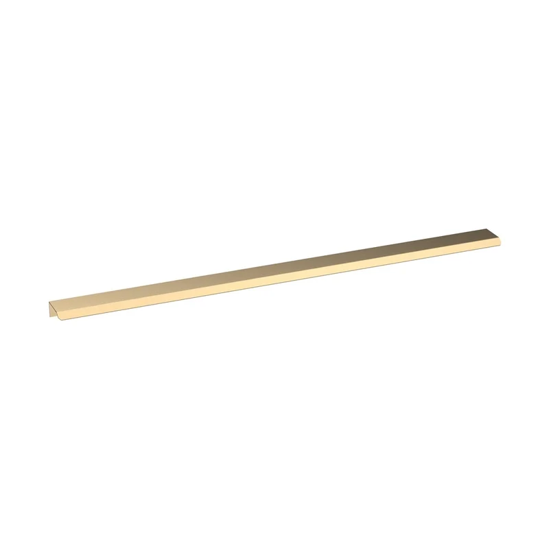 Nuie Handles Finger Pull Handle 500mm Contemporary Brushed Brass Aluminium 17x500x36mm