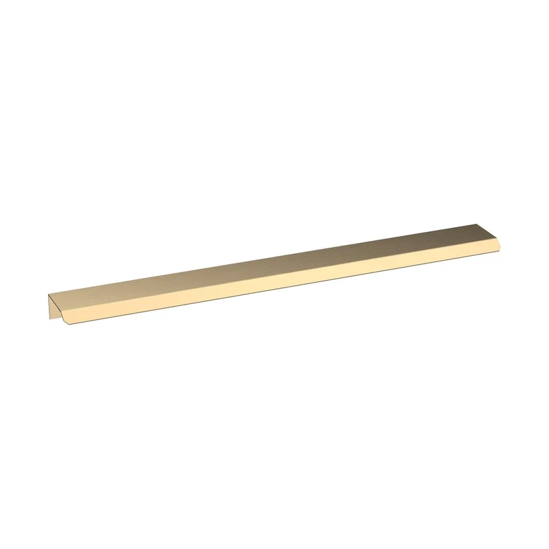 Nuie Handles Finger Pull Handle 300mm Contemporary Brushed Brass Aluminium 17x300x36mm