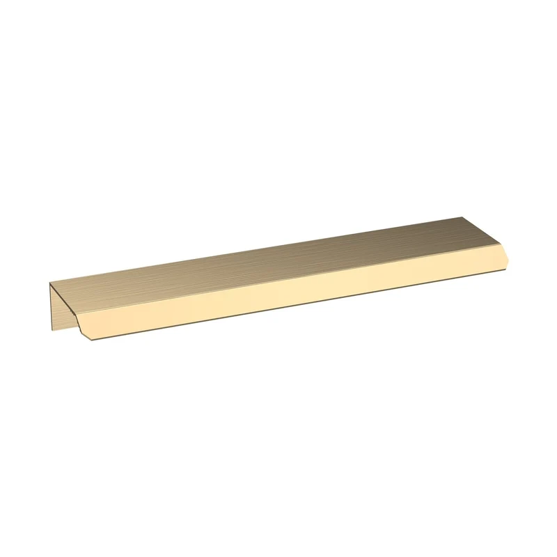 Nuie Handles Finger Pull Handle 150mm Contemporary Brushed Brass Aluminium 17x150x36mm