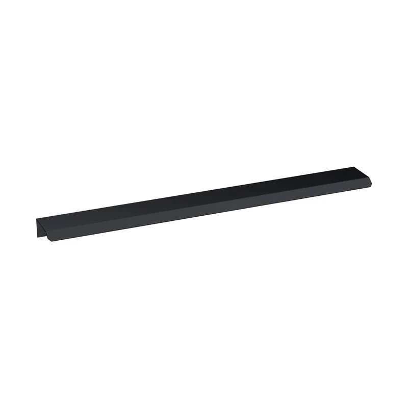 Nuie Handles Finger Pull Handle 300mm Contemporary Black Aluminium 17x300x36mm
