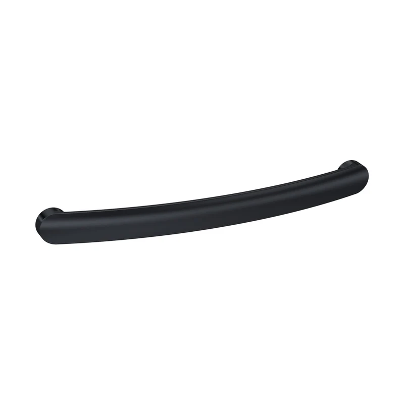 Nuie Handles 210mm D Shape Bar Handle Contemporary Matt Black Brass 210x19x24mm
