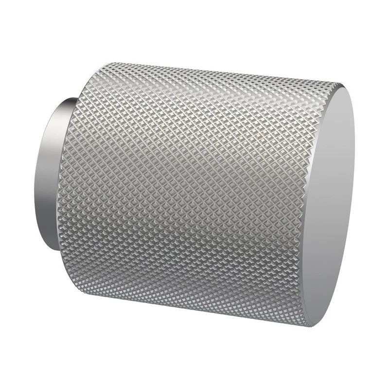 Nuie Handles Indented Round Knob Contemporary Satin Nickel Aluminium 30x30x30mm