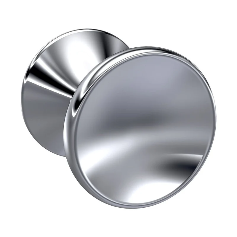 Nuie Handles Indented Round Knob Contemporary Chrome Zamac 30x30x29mm