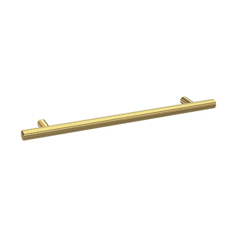 Nuie Handles Knurled Bar Handle 192mm Contemporary Brushed Brass Brass 252x12x32mm