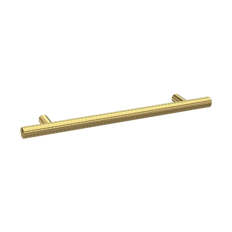 Nuie Handles Knurled Bar Handle 160mm Contemporary Brushed Brass Brass 220x12x32mm