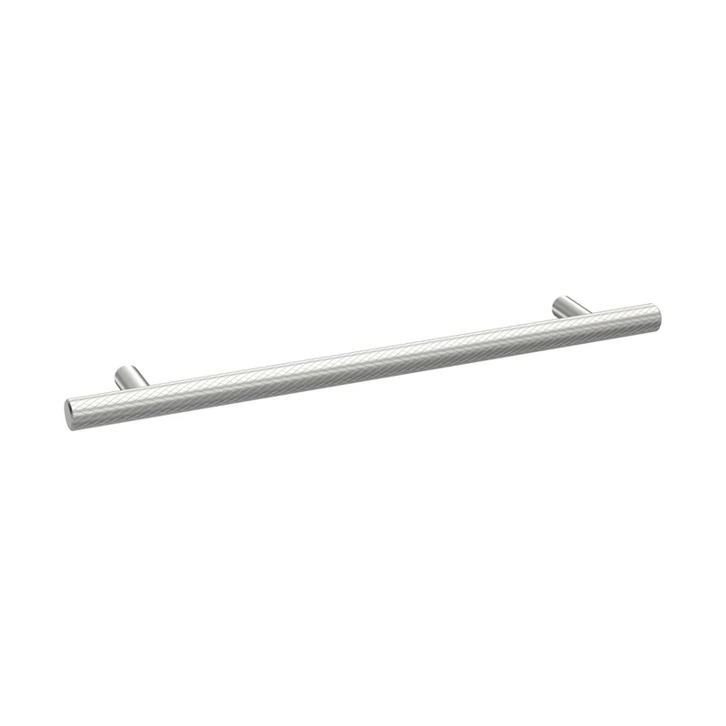 Nuie Handles Knurled Bar Handle 192mm Contemporary Chrome Brass 252x12x32mm