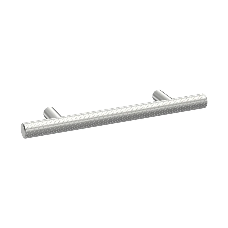Nuie Handles Knurled Bar Handle 96mm Contemporary Chrome Brass 156x12x32mm
