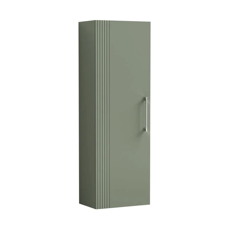 Nuie Deco 400mm Tall Unit Contemporary Satin Green MFC Painted Gloss 1200x400x253mm
