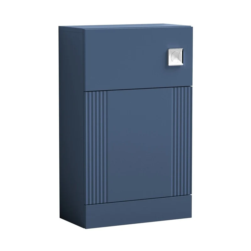 Nuie Deco 500mm Wc Unit Contemporary Satin Blue MFC Painted Gloss 810x500x253mm
