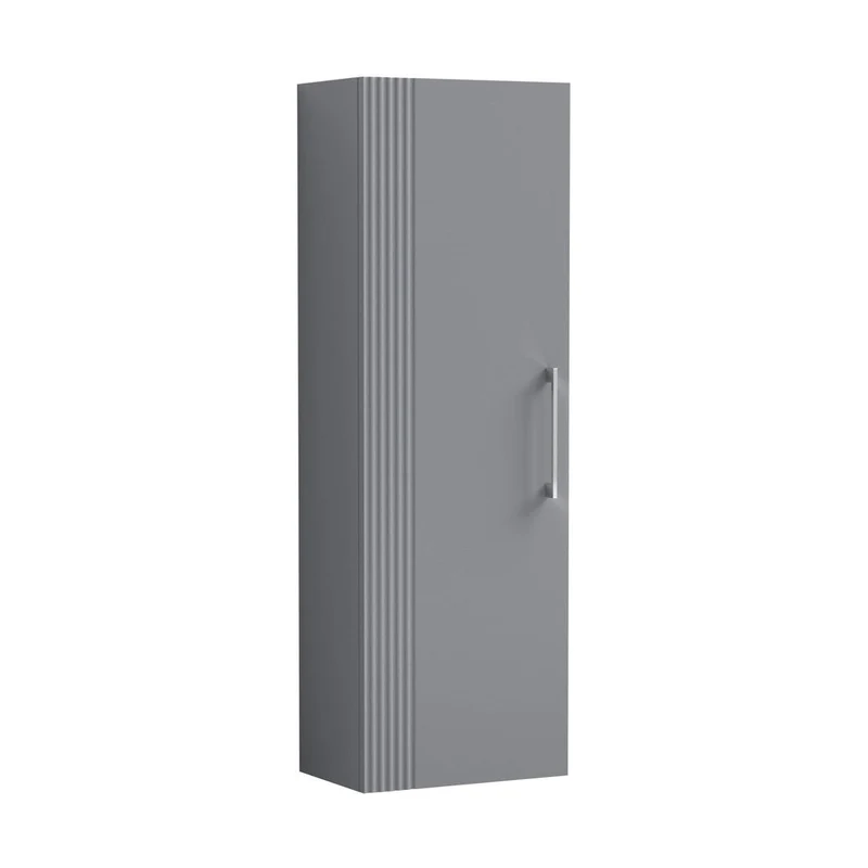 Nuie Deco 400mm Tall Unit Contemporary Satin Grey MFC Painted Gloss 1200x400x253mm