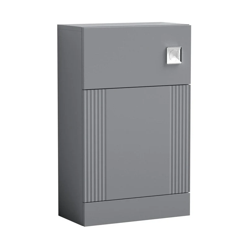 Nuie Deco 500mm Wc Unit Contemporary Satin Grey MFC Painted Gloss 810x500x253mm