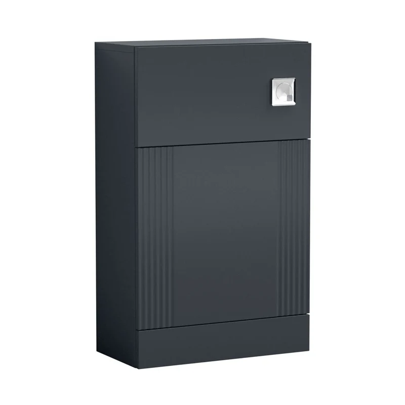 Nuie Deco 500mm Wc Unit Contemporary Soft Black MFC Painted Gloss 810x500x253mm