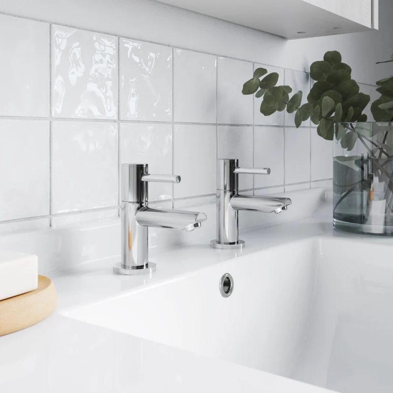 Nuie Series Two Basin Taps Contemporary Chrome Brass 113x45x111mm