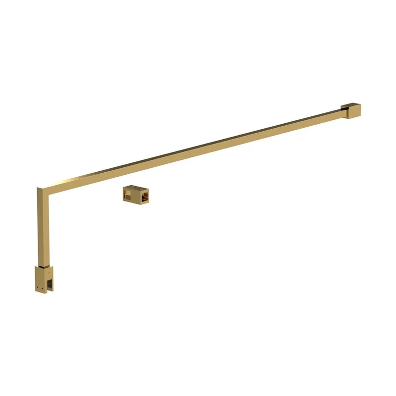 Nuie Wetroom Screen Support Arm Contemporary Brushed Brass Stainless Steel 15x150x1000mm