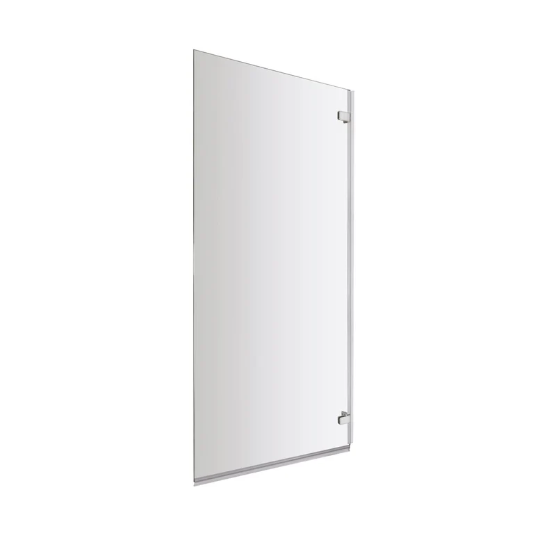 Nuie Square Bath Screen Contemporary Chrome Aluminium 1410x782x38mm