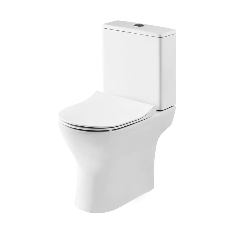 Nuie Freya Pan, Cistern & Seat Contemporary White Vitreous China 800x375x610mm