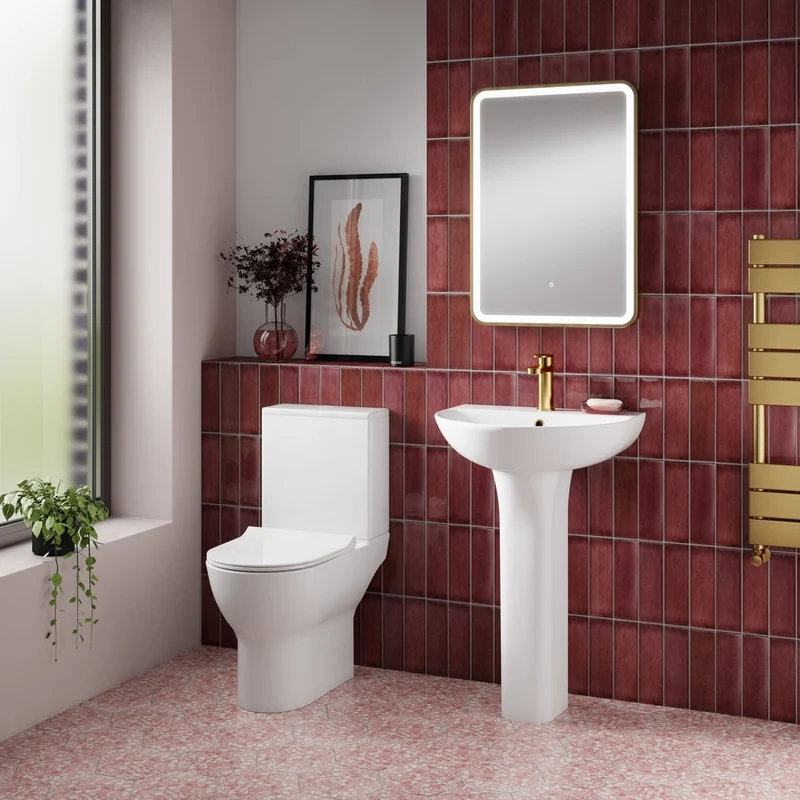 Nuie Freya Pan, Cistern & Seat Contemporary White Vitreous China 800x375x610mm