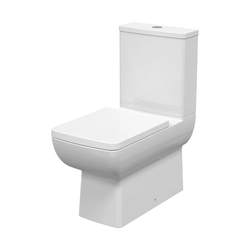Nuie Cleo Flush To Wall Pan & Cistern Contemporary White Vitreous China 800x363x660mm