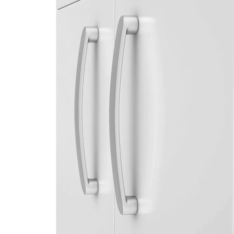 Cape 500mm Floor Standing 2 Door Vanity Unit & Thin Edge Basin - Gloss White