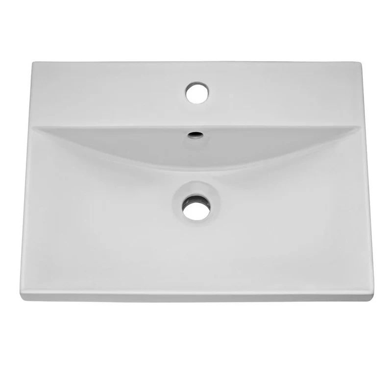 Cape 500mm Floor Standing 2 Door Vanity Unit & Thin Edge Basin - Gloss White