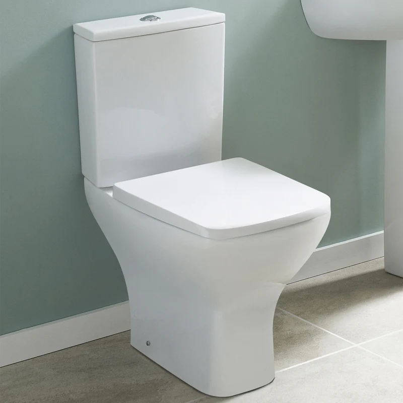 Como Compact Rimless Close Coupled Toilet & Soft Close Seat