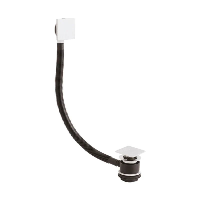 Nuie Bath Wastes And Extras Push Button Bath Waste Contemporary Chrome Brass 70x70x94mm