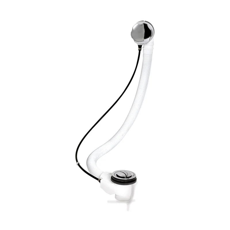 Nuie Bath Wastes And Extras Pop Up Bath Waste Contemporary Chrome Brass 381x76x76mm