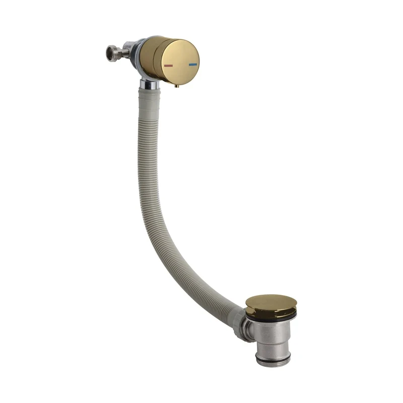 Nuie Freeflow Bath Filler Contemporary Brushed Brass Brass 550x68x74mm