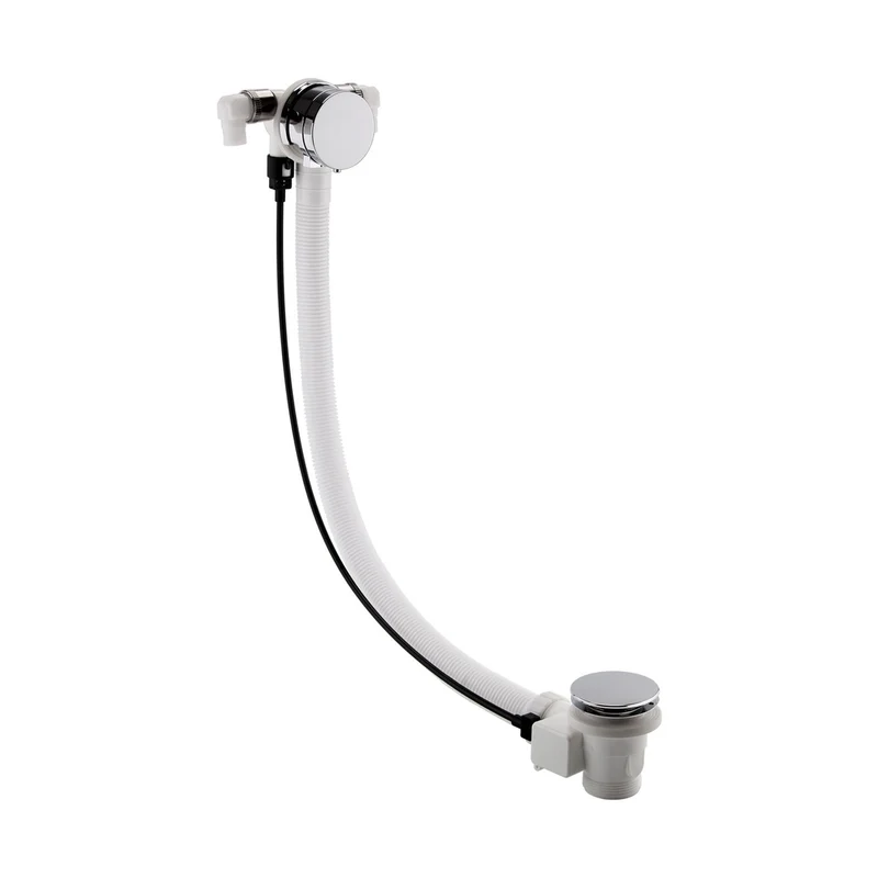 Nuie Freeflow Bath Filler Contemporary Chrome Brass 115x70x70mm