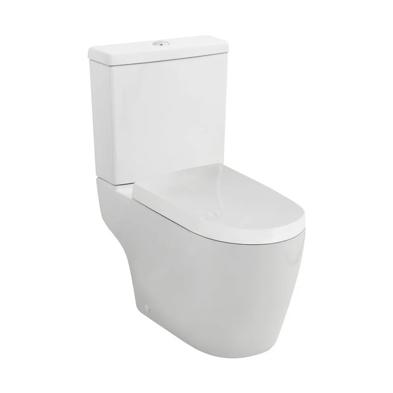 Nuie Provost Semi Flush To Wall Wc Contemporary White Vitreous China 770x410x670mm