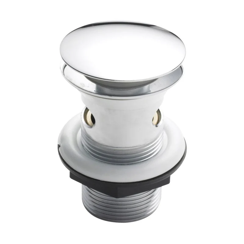 Nuie Wastes Push Button Basin Waste Contemporary Chrome Brass 82x61x61mm - E328