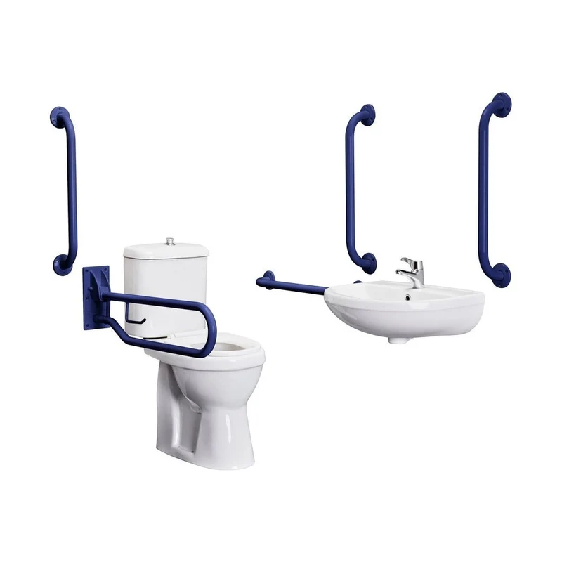 Nuie Doc M Pack Blue Contemporary White Vitreous China