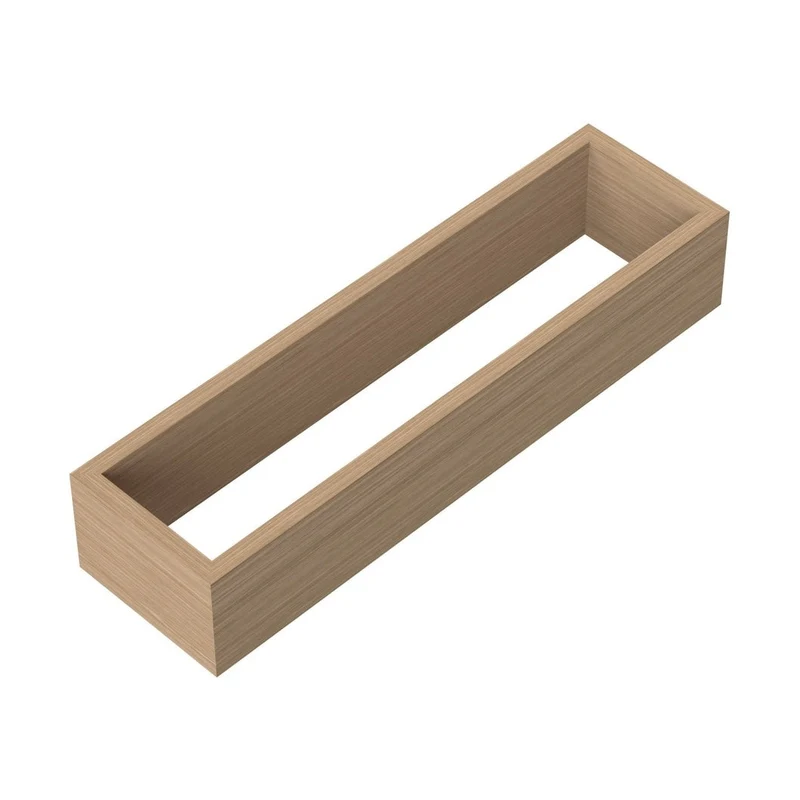 Nuie Handles Straight Bamboo Drawer Organiser Contemporary Light Fawn Wood 50x274x75mm