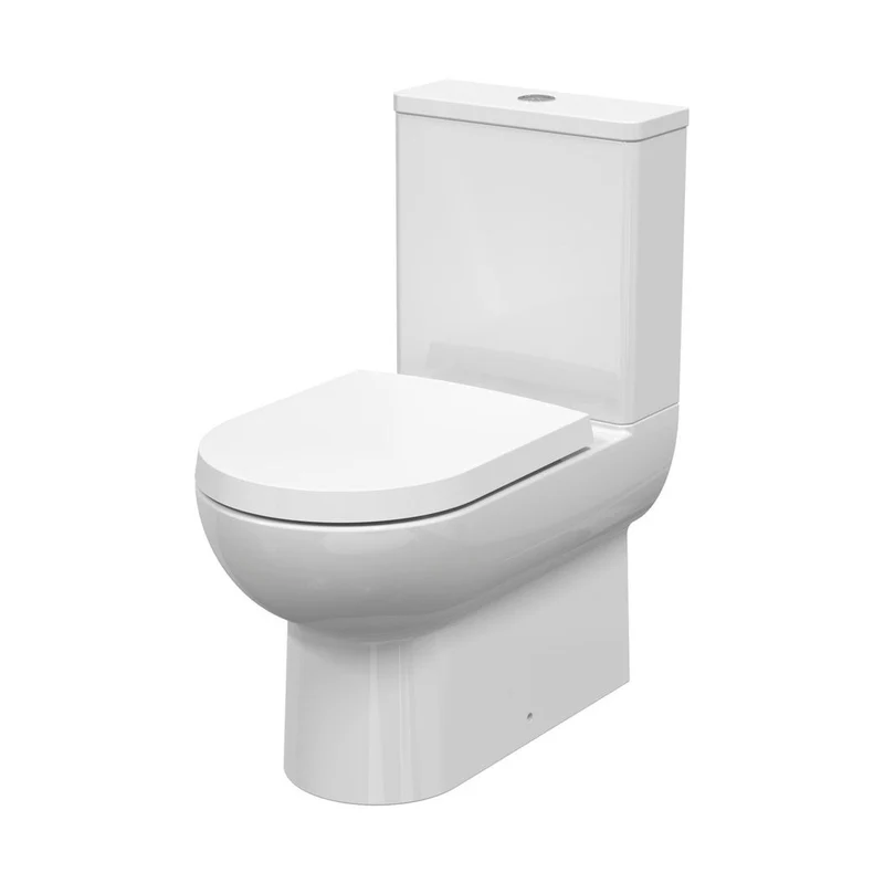 Nuie Isla Flush To Wall Pan & Cistern Contemporary White Vitreous China 800x375x660mm