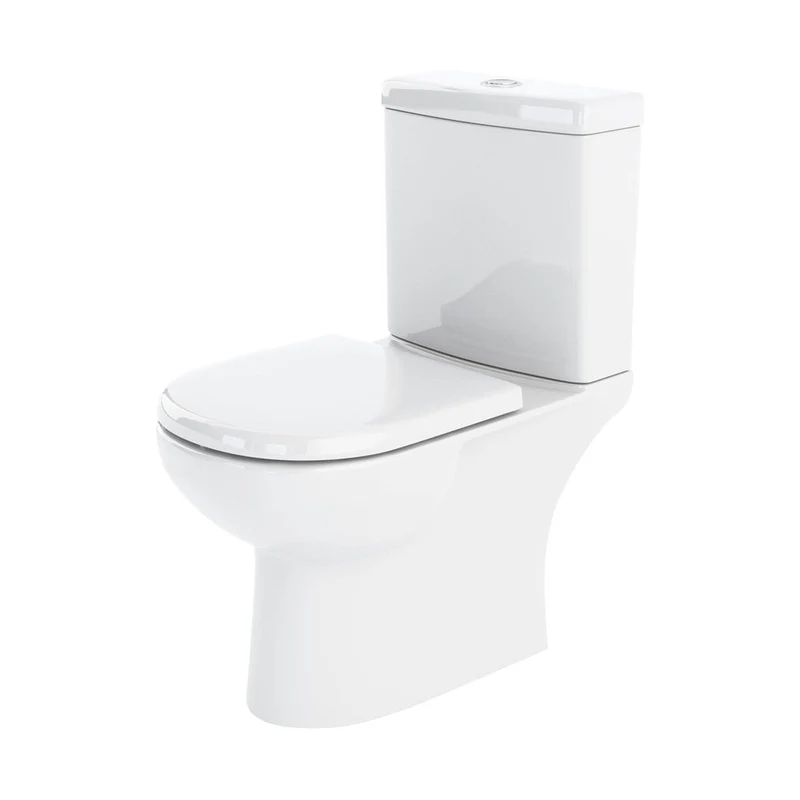 Nuie Lawton Close Coupled Wc Contemporary White Vitreous China 825x395x670mm